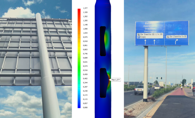 traffic pole FEA analysis